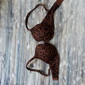 Leopard print under wire bra